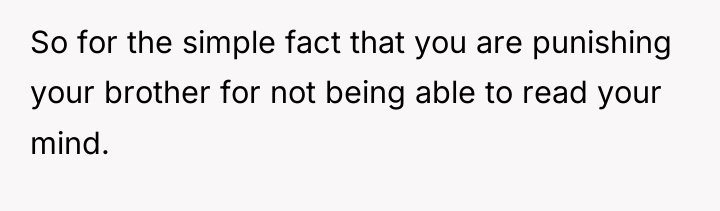 So for the simple fact that you are punishing your...