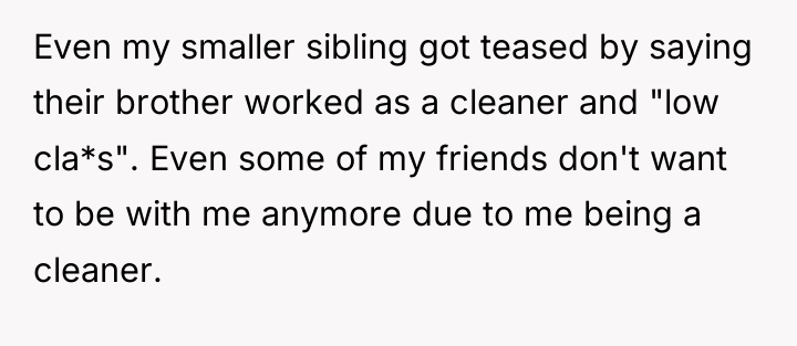Even my smaller sibling got teased by saying their brother...