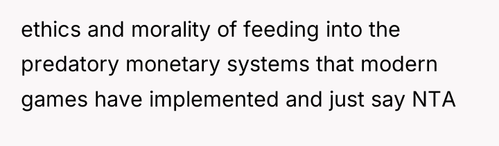 ethics and morality of feeding into the predatory monetary systems...