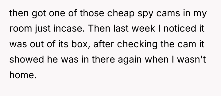 then got one of those cheap spy cams in my...
