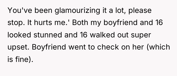 You've been glamourizing it a lot, please stop. It hurts...