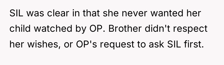 SIL was clear in that she never wanted her child...