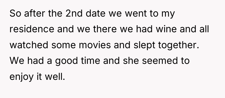 So after the 2nd date we went to my residence...