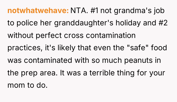 notwhatwehave NTA. #1 not grandma's job to police her granddaughter's...