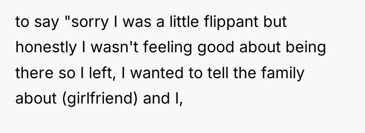 to say "sorry I was a little flippant but honestly...