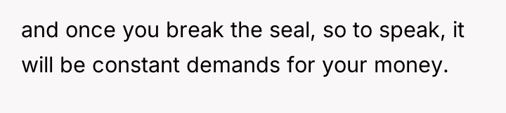 and once you break the seal, so to speak, it...