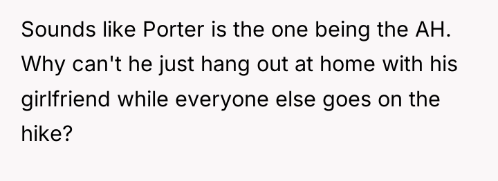Sounds like Porter is the one being the AH. Why...