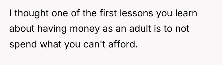 I thought one of the first lessons you learn about...