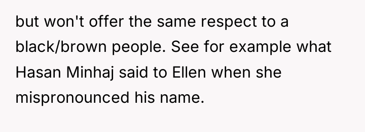 but won't offer the same respect to a black/brown people....