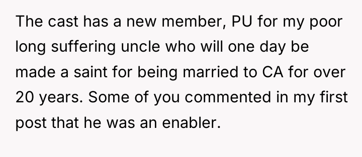 The cast has a new member, PU for my poor...