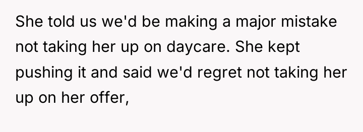 She told us we'd be making a major mistake not...