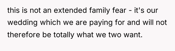this is not an extended family fear - it's our...