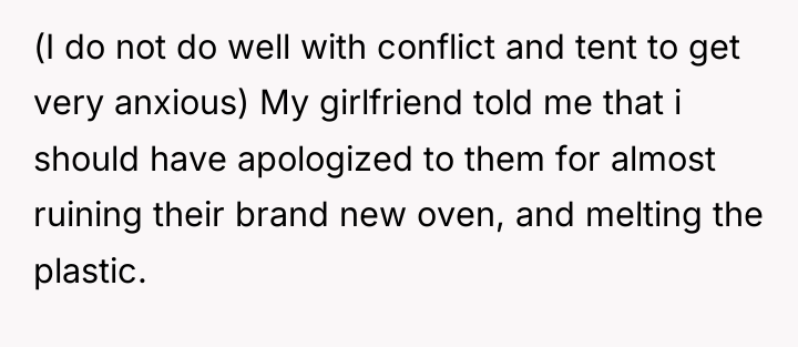 (I do not do well with conflict and tent to...