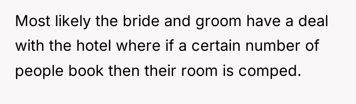 Most likely the bride and groom have a deal with...
