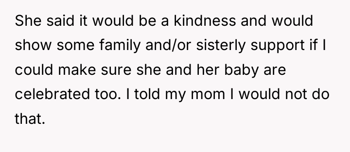 She said it would be a kindness and would show...