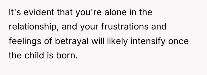 It's evident that you're alone in the relationship, and your...