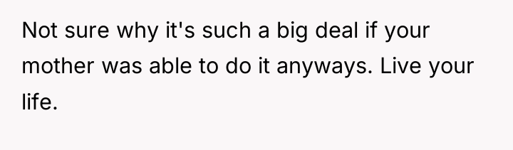 Not sure why it's such a big deal if your...