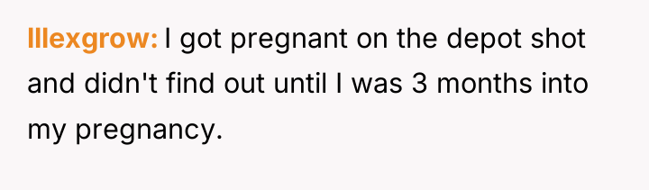 lllexgrow I got pregnant on the depot shot and didn't...