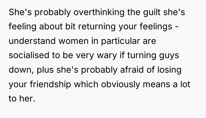 She's probably overthinking the guilt she's feeling about bit returning...