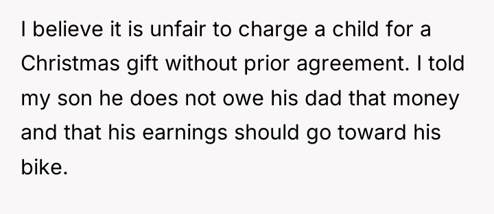 I believe it is unfair to charge a child for...