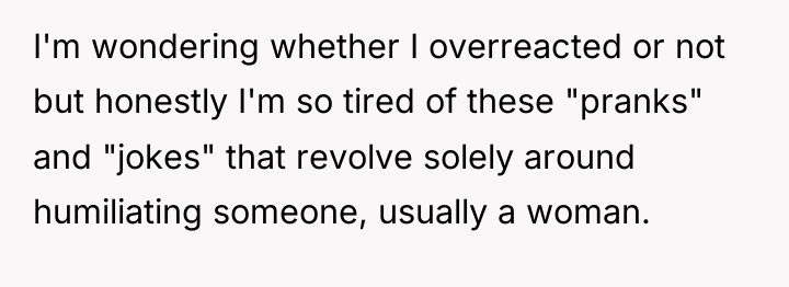 I'm wondering whether I overreacted or not but honestly I'm...