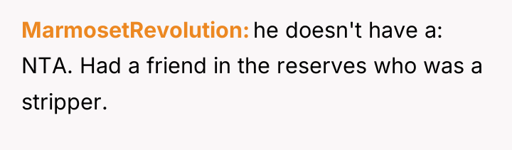 MarmosetRevolution he doesn't have a: NTA. Had a friend in...