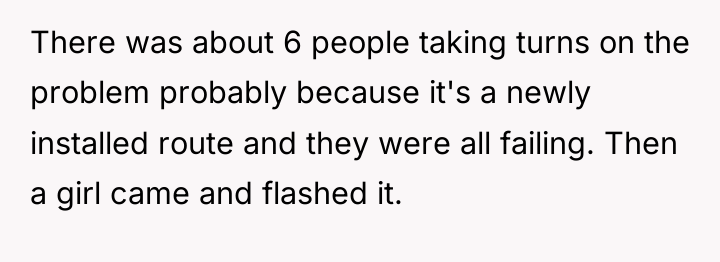 There was about 6 people taking turns on the problem...