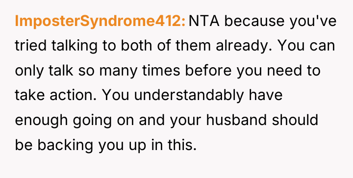 ImposterSyndrome412 NTA because you've tried talking to both of them...