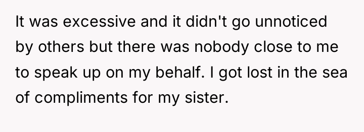 It was excessive and it didn't go unnoticed by others...