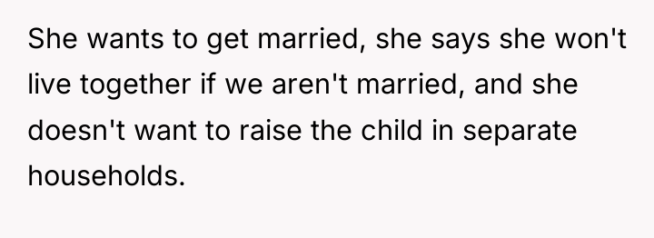 She wants to get married, she says she won't live...