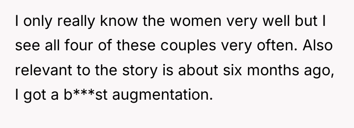 I only really know the women very well but I...