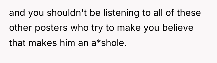 and you shouldn't be listening to all of these other...