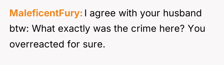 MaleficentFury I agree with your husband btw: What exactly was...