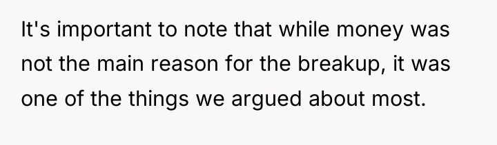 It's important to note that while money was not the...