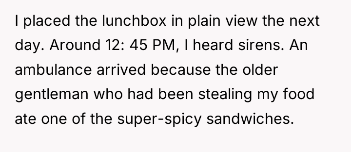 I placed the lunchbox in plain view the next day....