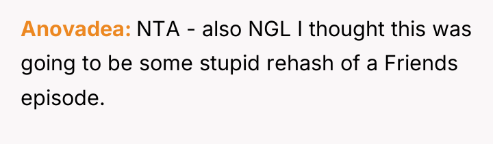 Anovadea NTA - also NGL I thought this was going...