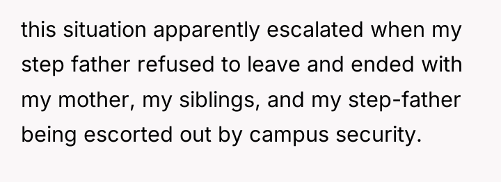 this situation apparently escalated when my step father refused to...