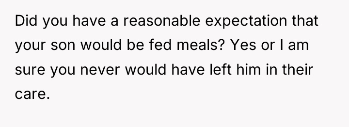 Did you have a reasonable expectation that your son would...