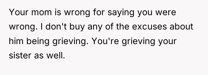 Your mom is wrong for saying you were wrong. I...