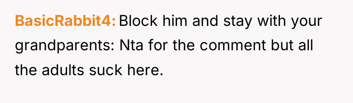 BasicRabbit4 Block him and stay with your grandparents: Nta for...