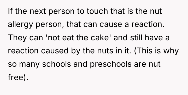 If the next person to touch that is the nut...