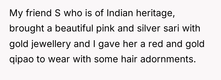 My friend S who is of Indian heritage, brought a...