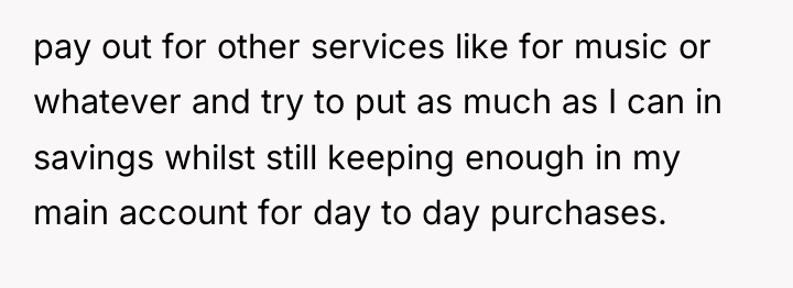 pay out for other services like for music or whatever...