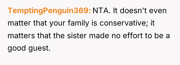TemptingPenguin369 NTA. It doesn't even matter that your family is...