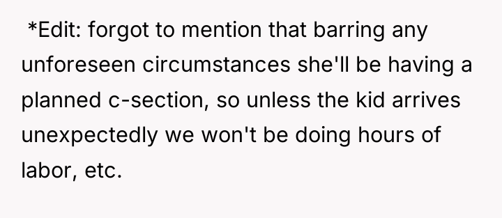  *Edit: forgot to mention that barring any unforeseen circumstances...