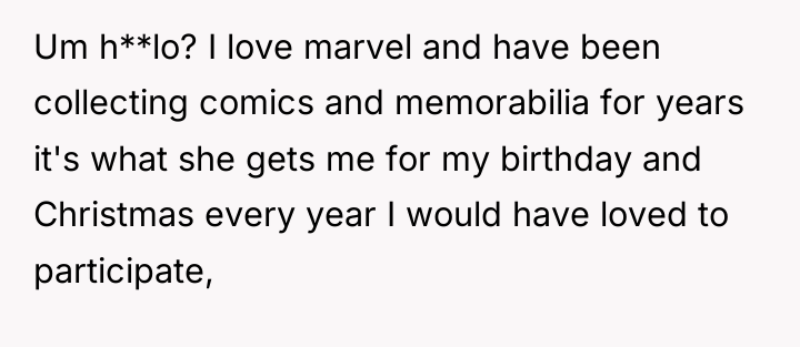 Um h**lo? I love marvel and have been collecting comics...