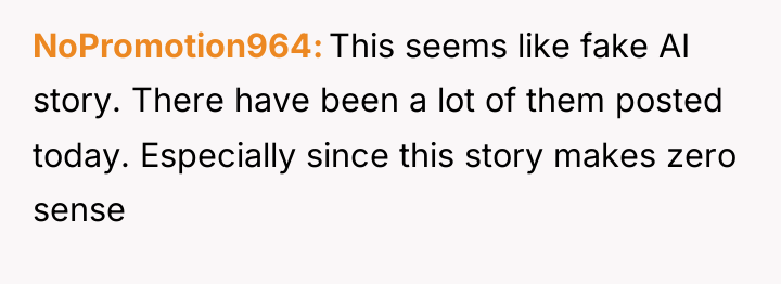 NoPromotion964 This seems like fake AI story. There have been...