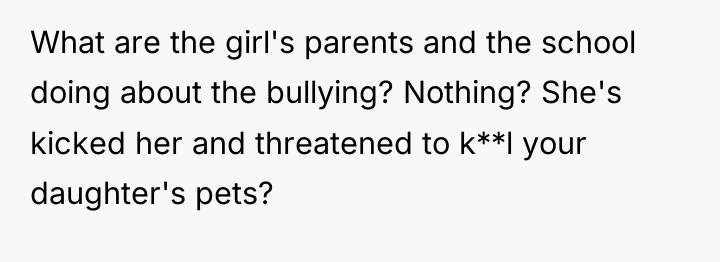 What are the girl's parents and the school doing about...