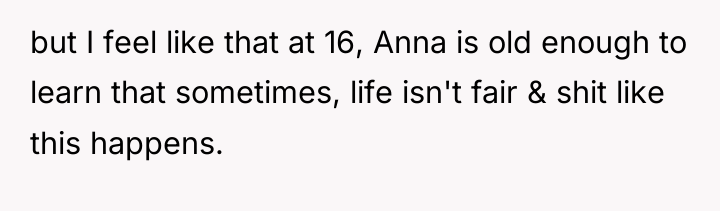 but I feel like that at 16, Anna is old...