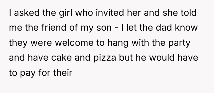 I asked the girl who invited her and she told...